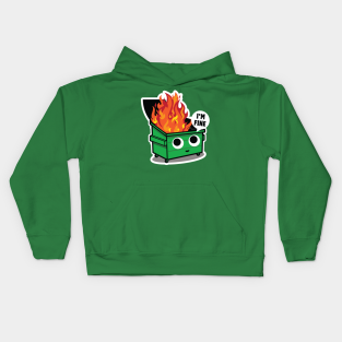 dumpster fire kids hoodies